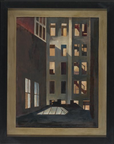 屋上、ニューヨーク市、1916年頃（キャンバスに油彩） 作： Edward Franklin Fisk