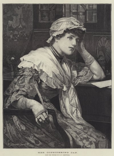 彼女の考慮キャップ 作： Edward Frederick Brewtnall