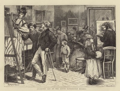 サウスケンジントン博物館での学生の日 作： Edward Frederick Brewtnall