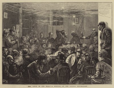 壁の穴、ロンドン共和党の会合 作： Edward Frederick Brewtnall