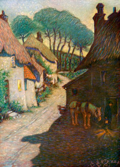 サーデストンビレッジ、サウスデボン、1924-1926年 作： Edward Frederick Ertz