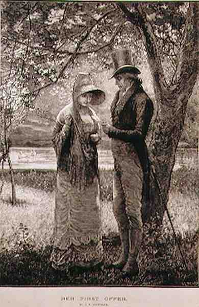 1881年7月23日、The Illustrated London NewsからWI Mossesによって刻まれた彼女の最初のオファー 作： Edward Frederick after Brewtnall