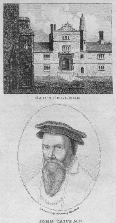 カイウスカレッジ、ジョンカイウスMD、1801年。 作： Edward Harding