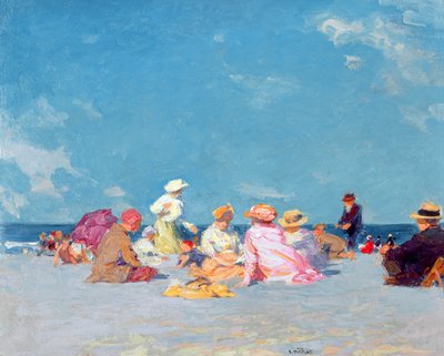 午後の楽しみ, c.1907-27 (キャンバスに油彩) 作： Edward Henry Potthast