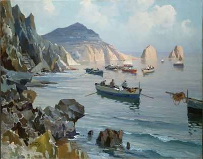 ロッキーコーブのボート 作： Edward Henry Potthast