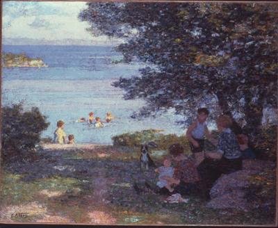 By the Water（油彩・キャンバス） 作： Edward Henry Potthast