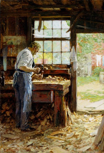 村の大工、1899年 作： Edward Henry Potthast