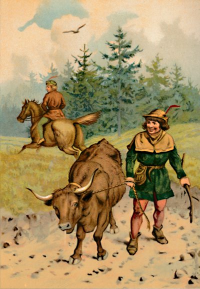 ハンスと彼の牛、1901 作： Edward Henry Wehnert