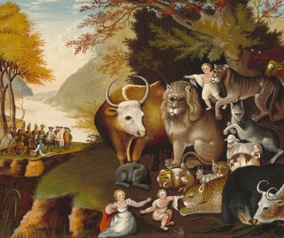 平和な王国、c。 1834年。 作： Edward Hicks