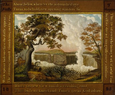 ナイアガラの滝、カリフォルニア州。 1825年。 作： Edward Hicks