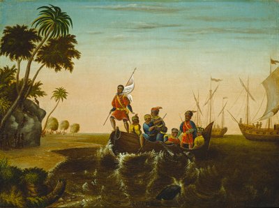 コロンバスの着陸、1837年 作： Edward Hicks