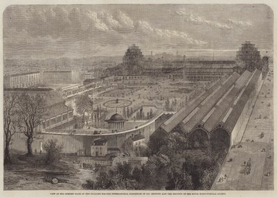 1862年の国際展覧会のための建物の現状の眺め？ 作： Edward Hull