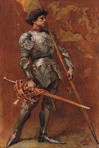 19世紀後半頃の鎧を着た騎士 作： Edward John Gregory