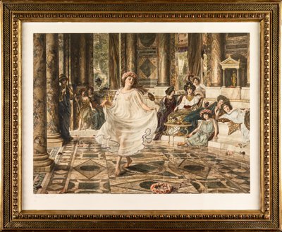 ギリシャ舞踊（手描きのグラビア） 作： Edward John Poynter