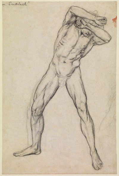 「死ぬまで忠実」の男性ヌードの研究、直訳、1865年頃 作： Edward John Poynter