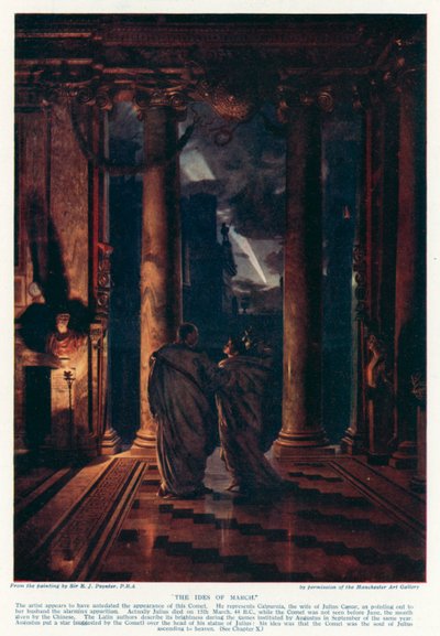 紀元前44年「三月の偶像」（カラーリトグラフ 作： Edward John Poynter