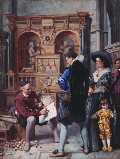 建築家との会議、1866（紙にトイレ） 作： Edward Killingworth Johnson