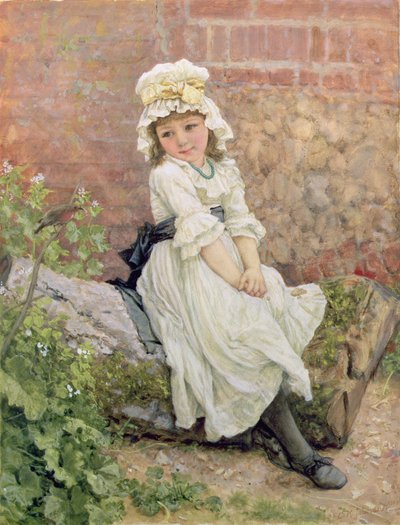 新しい友人、1880年（白で高まったトイレ） 作： Edward Killingworth Johnson