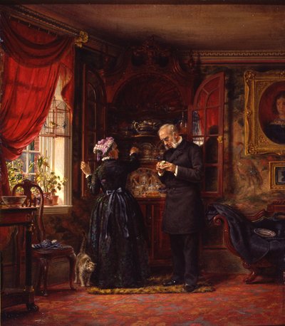 旧中国の恋人、1880（学術委員会の油彩） 作： Edward Lamson Henry