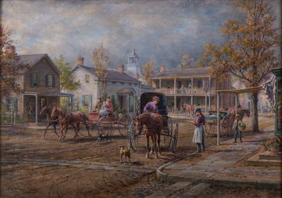 A Village Street、1916 作： Edward Lamson Henry