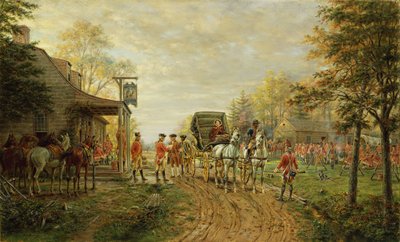 オールドキングスブリッジロードの前哨基地の通過、1903 作： Edward Lamson Henry