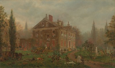 1777年、ジャーマンタウンの戦いにおけるチューの家の攻撃 作： Edward Lamson Henry