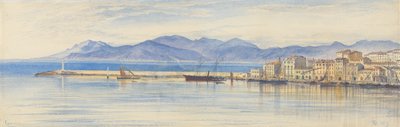 カンヌの港の眺め 作： Edward Lear