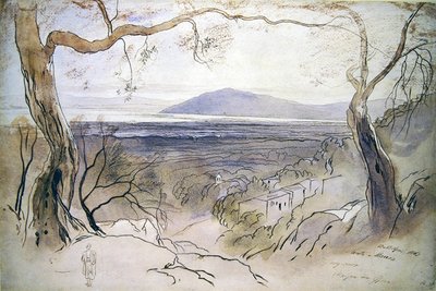 イオニア諸島、レフカスの風景 作： Edward Lear