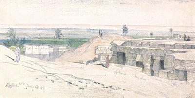 アビドス、1867年1月12日午後1時 (134) 作： エドワード・リア