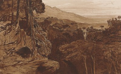 バベラ、コルシカ島、1868年頃（紙に洗ったペンとインク） 作： Edward Lear