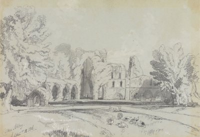カルダー修道院、1836 年 9 月 12 日 作： Edward Lear