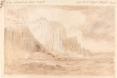 サンタンジェロ岬、アマルフィ、c. 1885年。 作： Edward Lear
