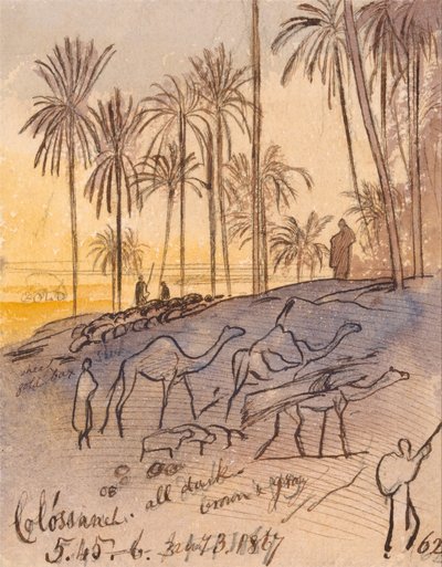 コロサネ、5：45-6：00 pm、1867年1月3日（62） 作： Edward Lear