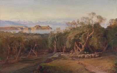 アセンションからのコルフ、1862年。 作： Edward Lear