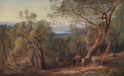 1862 年、サンタ デッカのコルフ。 作： Edward Lear