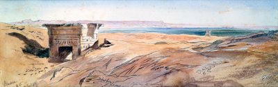 デンデラ、1867年 作： Edward Lear