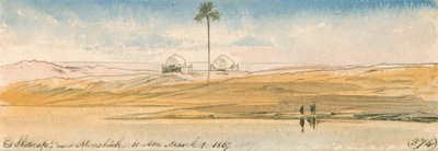 エス・ショラファ、メンシェ近郊 作： Edward Lear