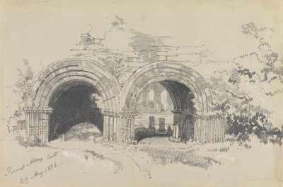 ファーネス アビー イースト、1836 年 8 月 29 日 作： Edward Lear
