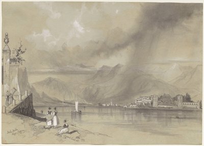 イゾラベラ、マッジョーレ湖、1839年。 作： Edward Lear