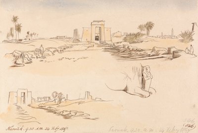 カルナック、1867年2月24日午前9時30分 (546) 作： Edward Lear