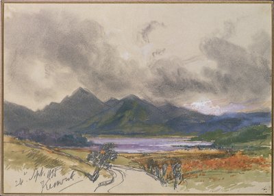 ケズウィック、1836年9月24日（紙に白の鉛筆とトイレ） 作： Edward Lear