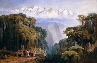 ダージリンからのキンチンジュンガ」1877年 作： Edward Lear