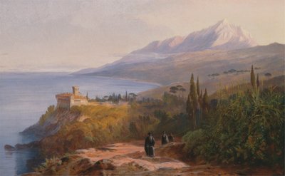 Monte Athos e o Mosteiro de Stavronikétes 作： Edward Lear