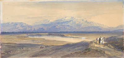 ギリシャ、テッサリア地方のラリサから望むオリンポス山 作： Edward Lear