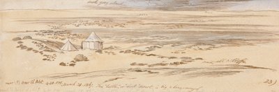 ビール・エル・アプト付近、1867年3月28日午後4時30分 (23) 作： エドワード・リア