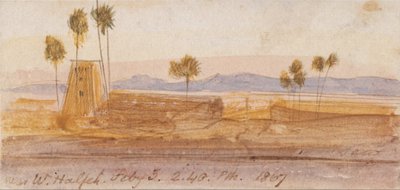 ワディ・ハルフェ近郊 作： Edward Lear