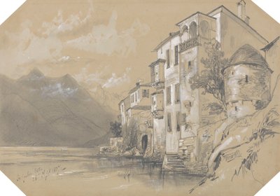聖ジュリオ、オルタ、1837 年 9 月 26 日 作： Edward Lear