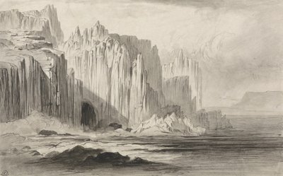 Capo Sant&39;Angelo、Amalfi、c.1885（紙に洗ったペンとインク） 作： Edward Lear