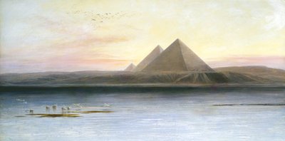 「ギザのピラミッド」、19 世紀 作： Edward Lear