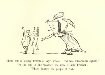 頭が著しく四角いアイルの若者がいた 作： Edward Lear